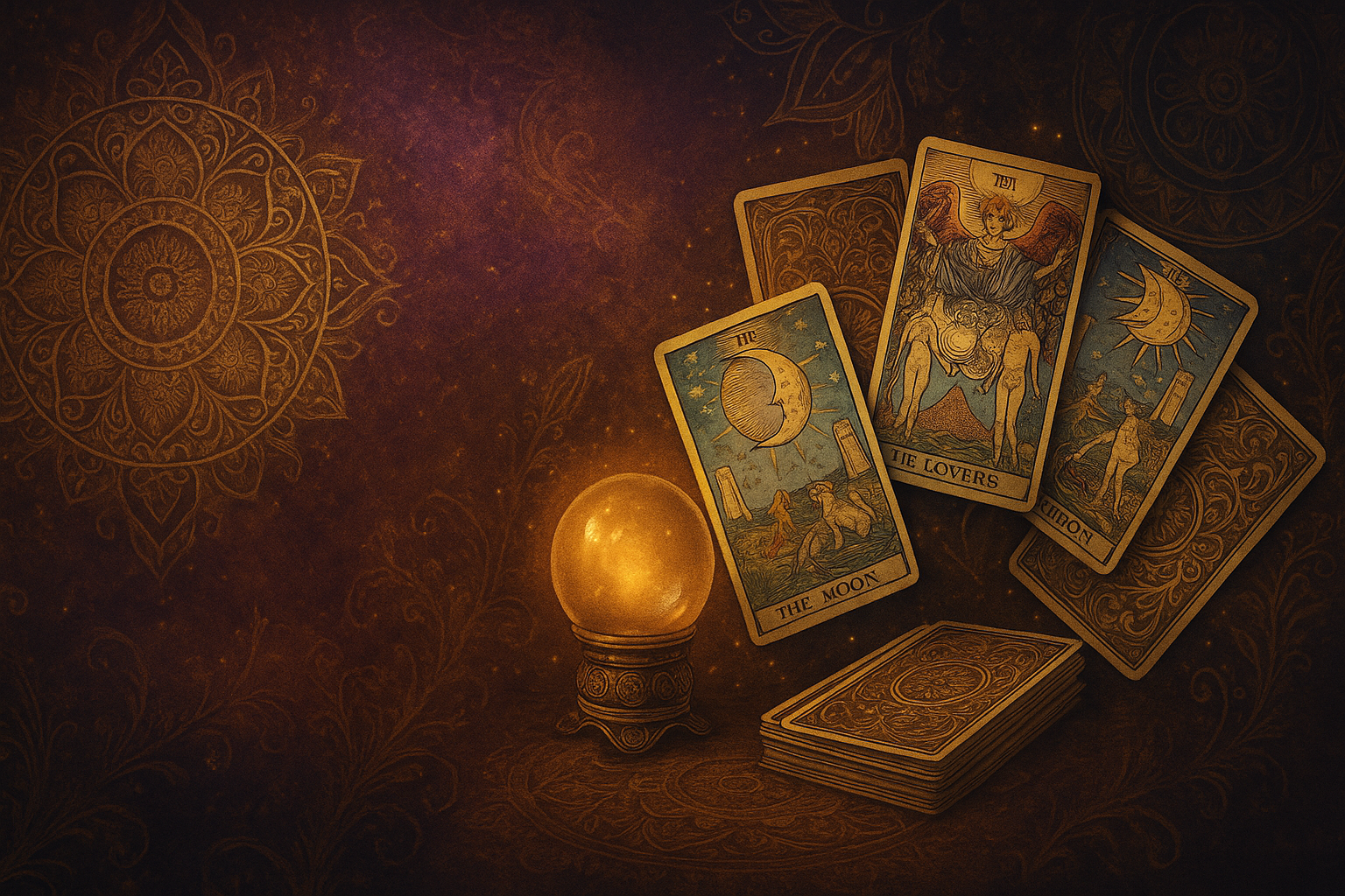 Fondo mÃstico Tarot de los Enamorados